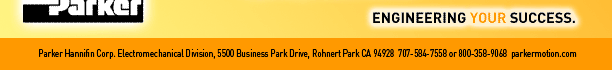 Parker Hannifin - Engineering Your Success.  800-358-9068  parkermotion.com