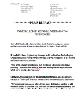 UR Press Release